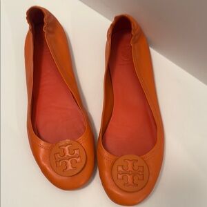 Tory Burch Minnie Tangerine Flats